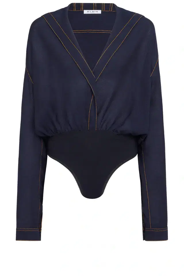 ALAÏA Hooded Long Sleeve Bodysuit