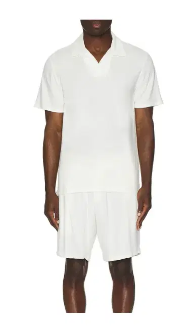 Frescobol Carioca Faustino Terry Cotton Blend Short Sleeve Polo | Thumbnail 1 Frescobol Carioca Faustino Terry Cotton Blend Short Sleeve Polo | Thumbnail 1