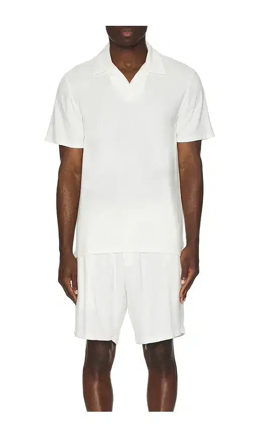 Frescobol Carioca Faustino Terry Cotton Blend Short Sleeve Polo