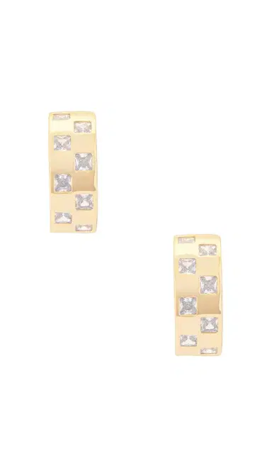 MÉGA Checkered Wide Earring | Thumbnail 2