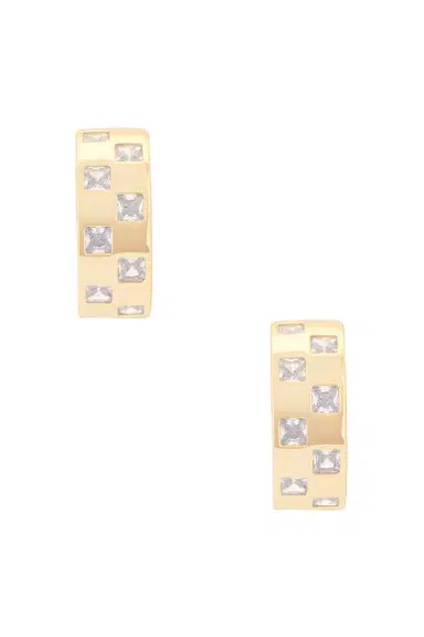 MÉGA Checkered Wide Earring | Thumbnail 4