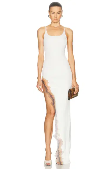 Grace Ling Flame Slit Maxi Dress | Thumbnail 1 Grace Ling Flame Slit Maxi Dress | Thumbnail 1