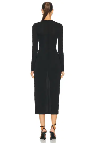 Fleur du Mal Midi Dress With Side Snaps | Thumbnail 4
