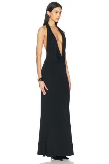 Lapointe Jersey Deep Cowl Neck Gown | Thumbnail 2