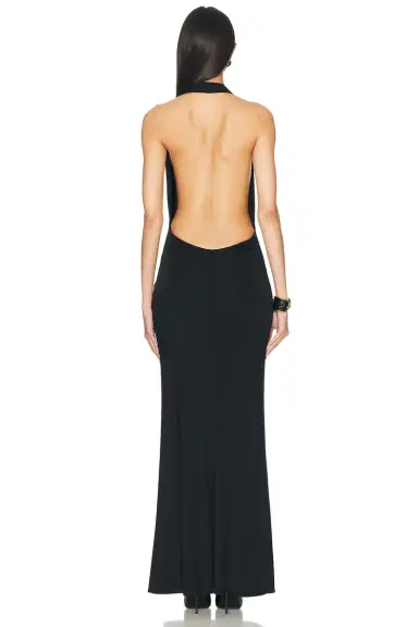 Lapointe Jersey Deep Cowl Neck Gown | Thumbnail 3
