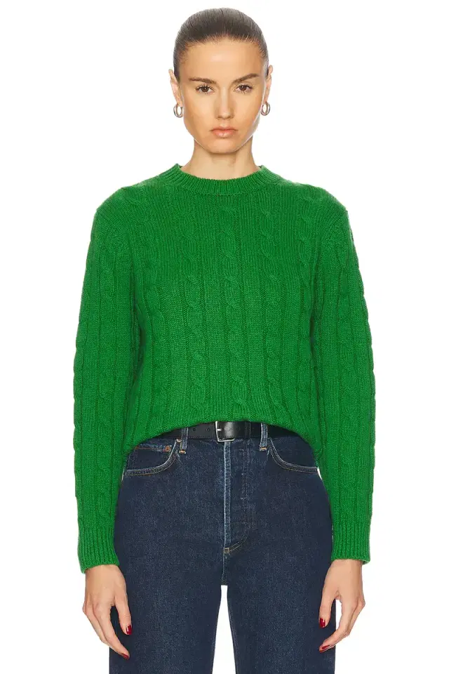 Daughter Cable Crewneck Sweater