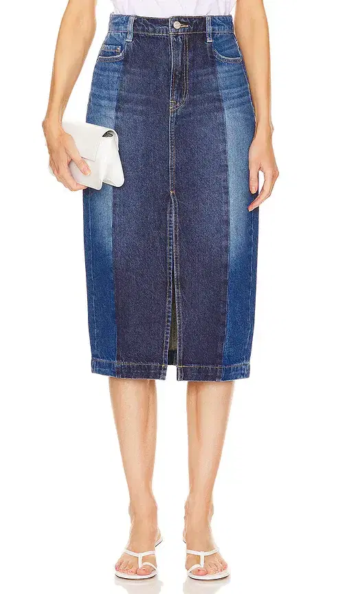 GRLFRND Robin Seamed Tonal Midi Skirt