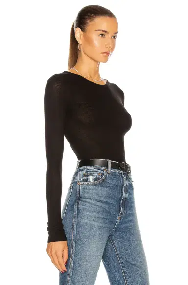 ENZA COSTA Rib Viscose-Blend Tee | Thumbnail 2 ENZA COSTA Rib Viscose-Blend Tee | Thumbnail 2