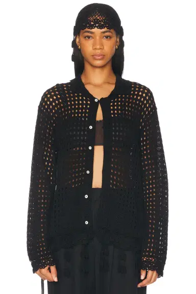 BODE Blossom Crochet Shirt | Thumbnail 1