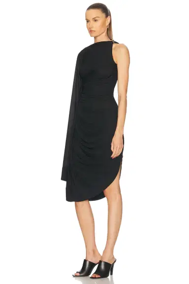 Bottega Veneta Ruched Midi Dress | Thumbnail 3