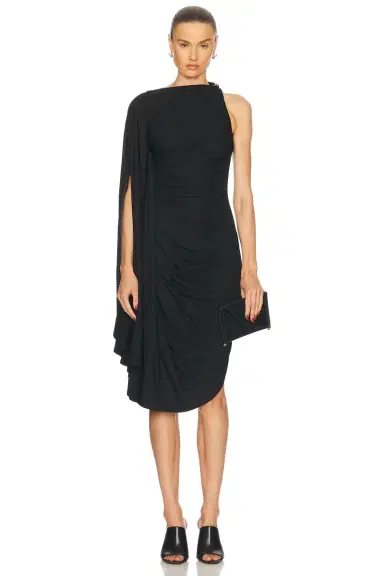 Bottega Veneta Ruched Midi Dress | Thumbnail 1