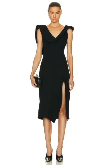 Bottega Veneta Structured Double Melange Dress | Thumbnail 1 Bottega Veneta Structured Double Melange Dress | Thumbnail 1