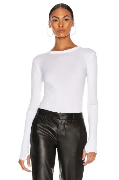 ENZA COSTA Cashmere Cuffed Crew Tee | Thumbnail 2 ENZA COSTA Cashmere Cuffed Crew Tee | Thumbnail 2