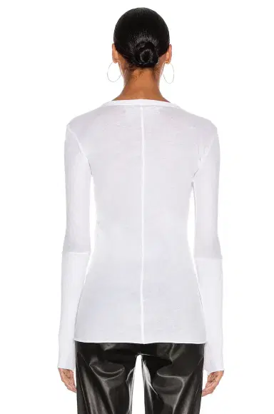 ENZA COSTA Cashmere Cuffed Crew Tee | Thumbnail 4 ENZA COSTA Cashmere Cuffed Crew Tee | Thumbnail 4
