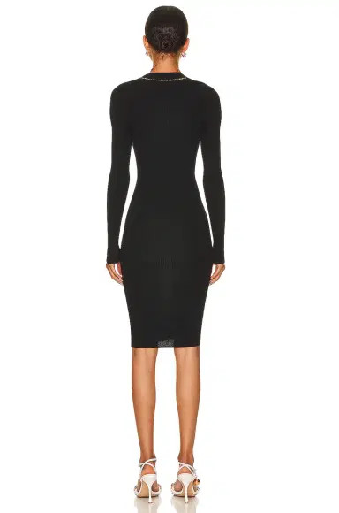 Bottega Veneta Long Sleeve Lightweight Rib Dress | Thumbnail 3 Bottega Veneta Long Sleeve Lightweight Rib Dress | Thumbnail 3