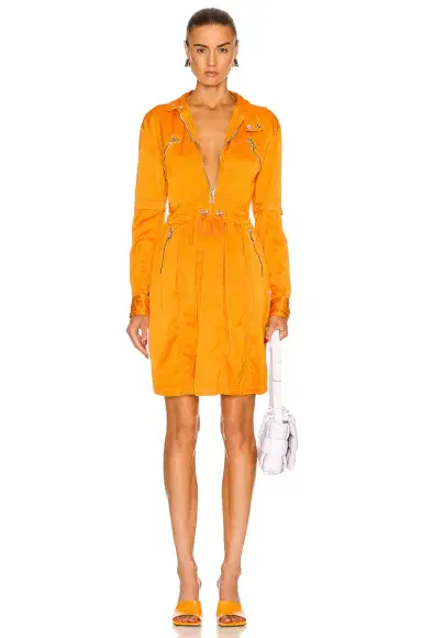 Bottega Veneta Fluid Satin Long Sleeve Dress | Thumbnail 1 Bottega Veneta Fluid Satin Long Sleeve Dress | Thumbnail 1