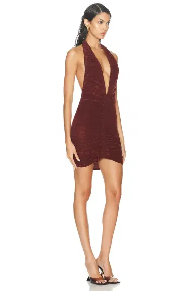 Atlein Pleated Ruched Mini Dress | Thumbnail 2