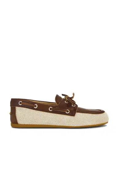 Miu Miu Leather Moccasin | Thumbnail 1 Miu Miu Leather Moccasin | Thumbnail 1