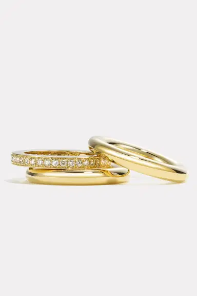 By Pariah Triple Gold Diamond Pinky Stack | Thumbnail 2