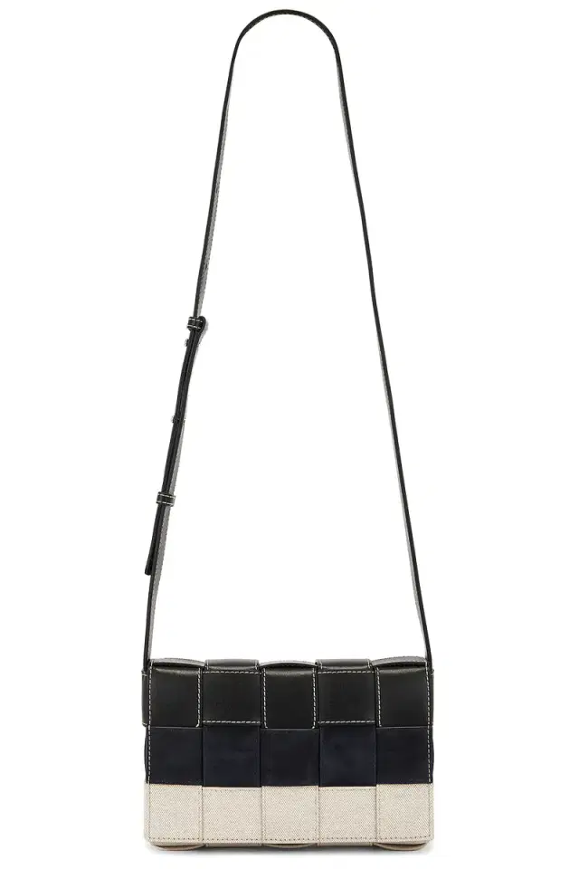 Cassette Intreccio Stitch Canvas And Suede Bag