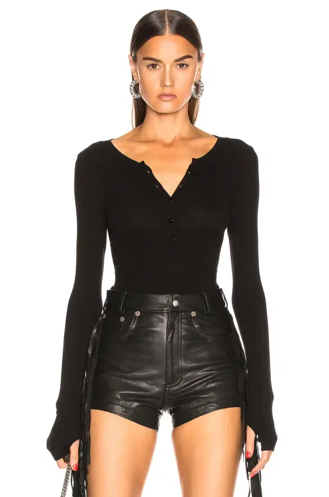 Enza Costa for FWRD Silk Rib Henley