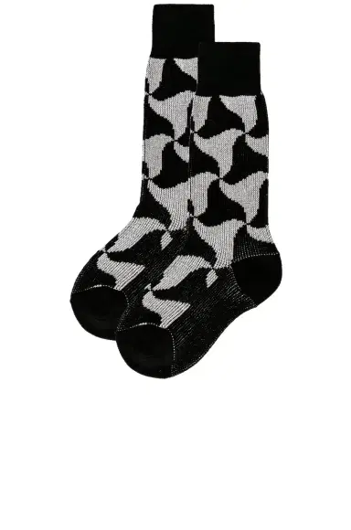 Bottega Veneta Wavy Triangle Cashmere Socks | Thumbnail 2 Bottega Veneta Wavy Triangle Cashmere Socks | Thumbnail 2