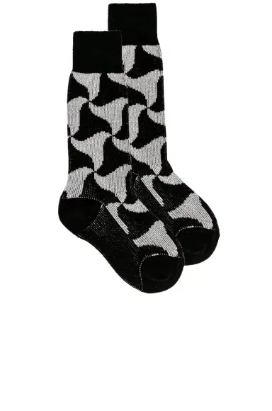 Bottega Veneta Wavy Triangle Cashmere Socks | Thumbnail 1 Bottega Veneta Wavy Triangle Cashmere Socks | Thumbnail 1