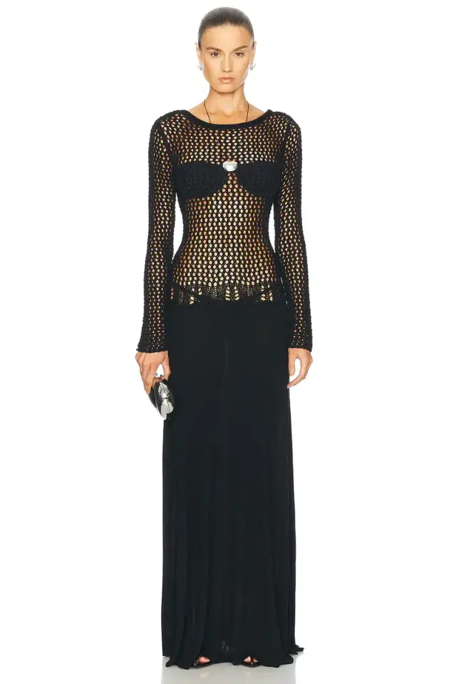 Christopher Esber Grafted Long Sleeve Dress
