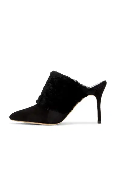 Manolo Blahnik Pelos 90 Suede Mule | Thumbnail 5 Manolo Blahnik Pelos 90 Suede Mule | Thumbnail 5