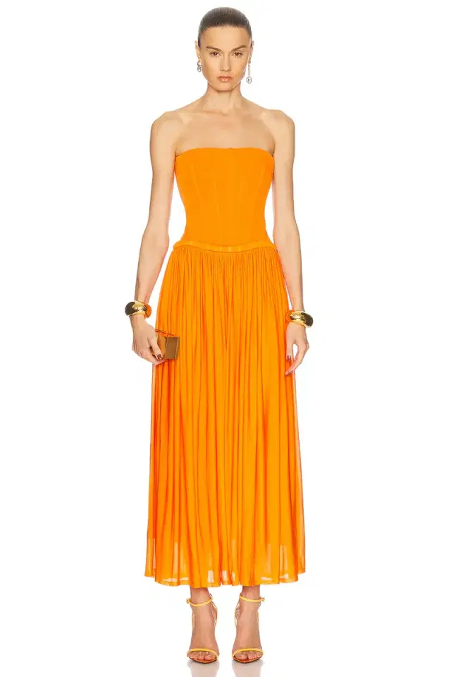 SIMKHAI Adalys Bustier Midi Dress
