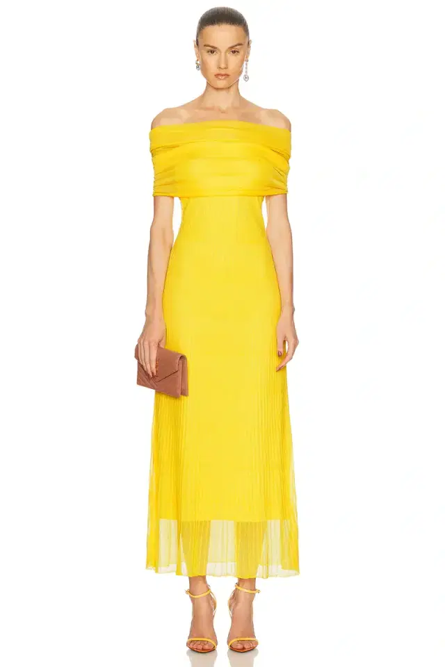 SIMKHAI Laurelle Off Shoulder Maxi Dress