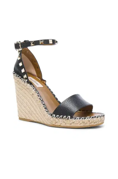 Valentino Garavani Leather Rockstud Espadrilles | Thumbnail 2 Valentino Garavani Leather Rockstud Espadrilles | Thumbnail 2