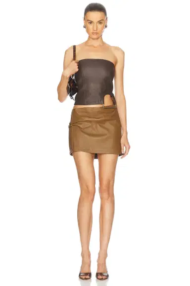 Jade Cropper Mini Leather Skirt | Thumbnail 5