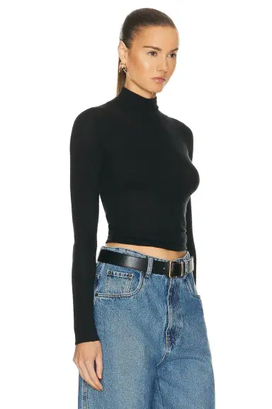 Guest In Residence Base Layer Rib Turtleneck Top | Thumbnail 2