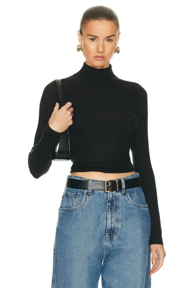 Guest In Residence Base Layer Rib Turtleneck Top