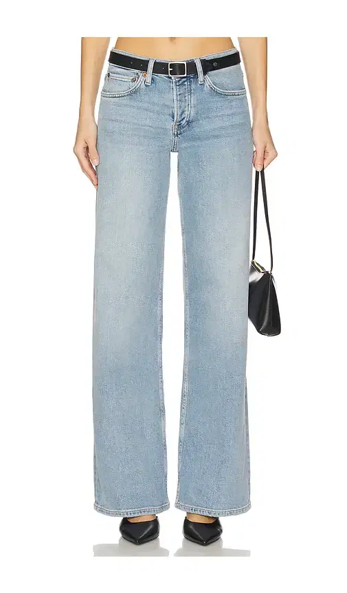 RE/DONE Mid Rise Wide Leg Jeans