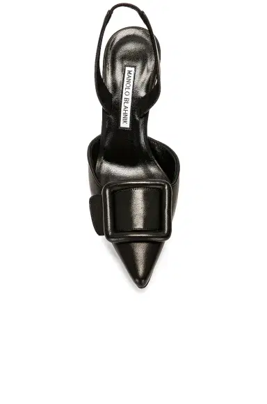 Manolo Blahnik Maysli 70 Nappa Slingback | Thumbnail 4 Manolo Blahnik Maysli 70 Nappa Slingback | Thumbnail 4