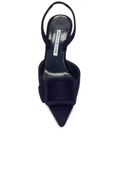 Manolo Blahnik Maysli 70 Suede Slingback Pump | Thumbnail 4 Manolo Blahnik Maysli 70 Suede Slingback Pump | Thumbnail 4