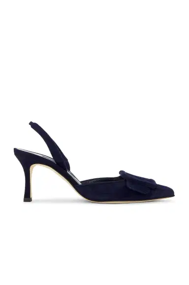 Manolo Blahnik Maysli 70 Suede Slingback Pump | Thumbnail 1 Manolo Blahnik Maysli 70 Suede Slingback Pump | Thumbnail 1