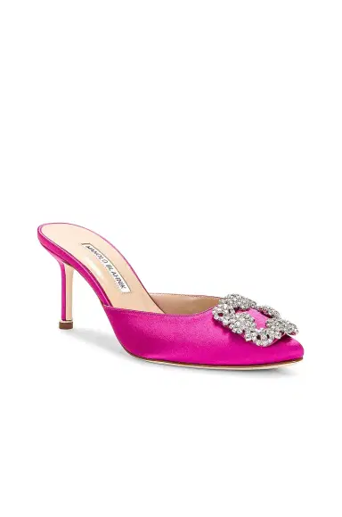 Manolo Blahnik Hangisimu 70 Satin Mule | Thumbnail 2 Manolo Blahnik Hangisimu 70 Satin Mule | Thumbnail 2