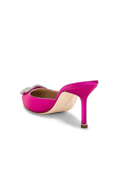 Manolo Blahnik Hangisimu 70 Satin Mule | Thumbnail 3 Manolo Blahnik Hangisimu 70 Satin Mule | Thumbnail 3