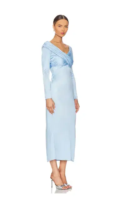 ALEJANDRA ALONSO ROJAS Long Sleeve Draped Jersey Dress | Thumbnail 5