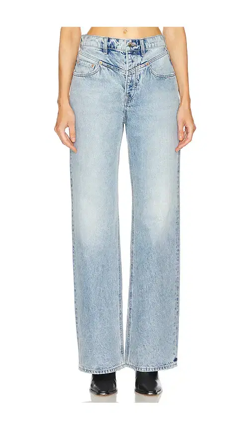 GRLFRND Katya Seamed Loose Wide Leg Jeans