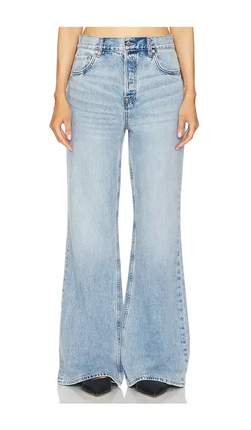 GRLFRND x Maggie MacDonald Jade Low Rise Relaxed Flare Jeans
