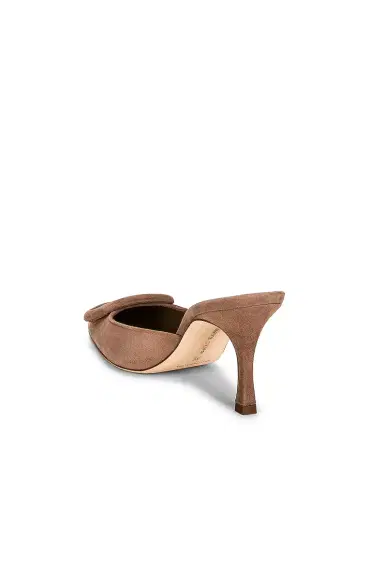 Manolo Blahnik Maysale 70 Suede Mule | Thumbnail 3 Manolo Blahnik Maysale 70 Suede Mule | Thumbnail 3