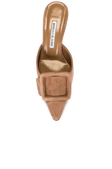 Manolo Blahnik Maysale 70 Suede Mule | Thumbnail 4 Manolo Blahnik Maysale 70 Suede Mule | Thumbnail 4