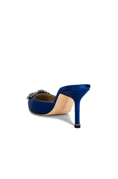 Manolo Blahnik Satin Hangisimu 70 Mule | Thumbnail 3