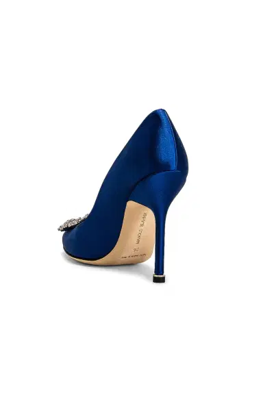 Manolo Blahnik Hangisi 105 Satin Heel | Thumbnail 3 Manolo Blahnik Hangisi 105 Satin Heel | Thumbnail 3