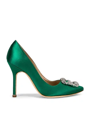 Manolo Blahnik Hangisi 105 Satin Heel | Thumbnail 1 Manolo Blahnik Hangisi 105 Satin Heel | Thumbnail 1