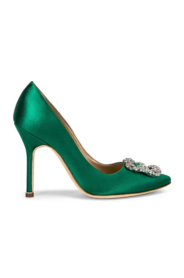 Manolo Blahnik Hangisi 105 Satin Heel